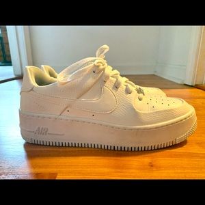 Nike Air Force sneakers. Woman’s size 9 color white. Good condition